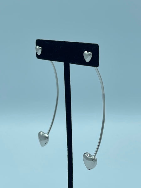 Love Yourself Heart Slider Earrings